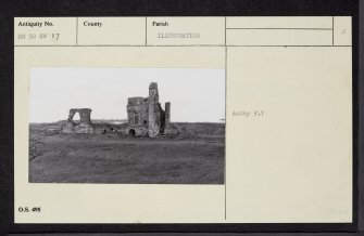 Newark Castle, NO50SW 17, Ordnance Survey index card, page number 2, Verso