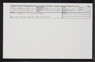 St Andrews, St Nicholas Farm, NO51NW 28, Ordnance Survey index card, Recto