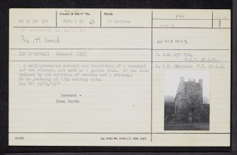 St Andrews, 46 South Street, NO51NW 39, Ordnance Survey index card, Recto