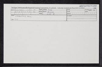 Stravithie Mill, NO51SW 17, Ordnance Survey index card, Recto