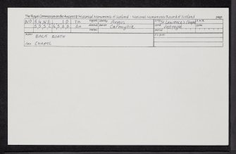 Back Boath, NO54NE 10, Ordnance Survey index card, Recto