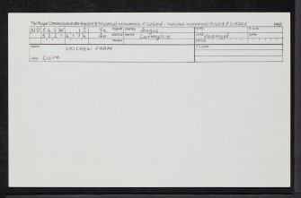 Skichen Farm, NO54SW 12, Ordnance Survey index card, Recto
