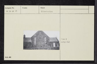 Carmyllie, St Mary's Chapel And Parish Church, NO54SW 19, Ordnance Survey index card, Recto