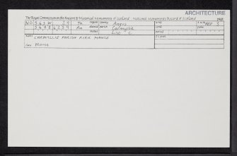 Carmyllie Parish Kirk, Manse, NO54SW 29, Ordnance Survey index card, Recto