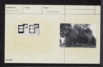 Flemington Castle, NO55NW 30, Ordnance Survey index card, Recto