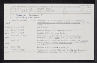 Flemington, Aberlemno, NO55NW 33, Ordnance Survey index card, Recto