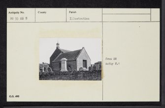 Guthrie Parish Church And Churchyard, NO55SE 5, Ordnance Survey index card, Recto