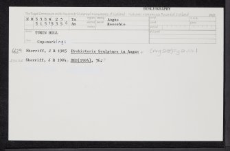 Turin Hill 5, NO55SW 23, Ordnance Survey index card, Recto