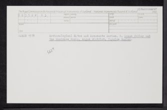 Turin Hill, NO55SW 63, Ordnance Survey index card, Recto