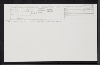 Mains Of Edzell, Dovecot, NO56NE 8.1, Ordnance Survey index card, Recto