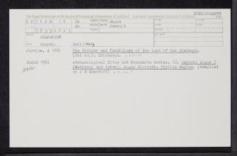 Chapelton, NO56NE 16, Ordnance Survey index card, Recto