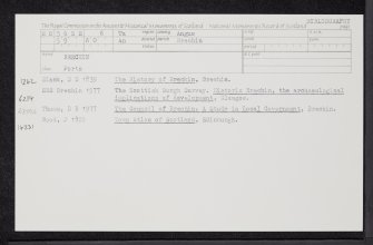 Brechin, NO56SE 6, Ordnance Survey index card, Recto