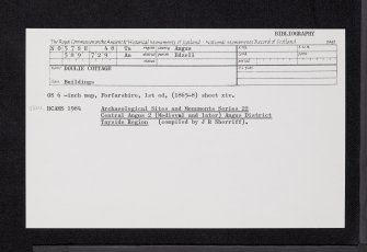 Doulie Cottage, NO57SE 48, Ordnance Survey index card, Recto