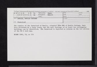 Doulie, Doulie Cottage, NO57SE 49, Ordnance Survey index card, Recto