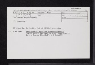 Doulie, Doulie Cottage, NO57SE 49, Ordnance Survey index card, Recto