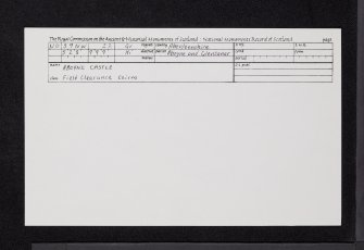 Aboyne Castle, NO59NW 22, Ordnance Survey index card, Recto