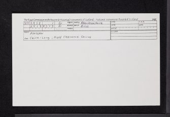 Finzean, NO59SE 1, Ordnance Survey index card, Recto