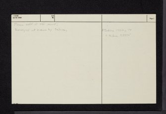 Wester Clune, NO59SE 7, Ordnance Survey index card, Verso