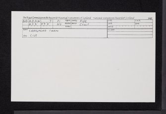Craighead Farm, Cist, NO60NW 7, Ordnance Survey index card, Recto