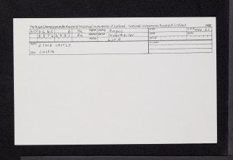 Ethie Castle, NO64NE 6, Ordnance Survey index card, Recto