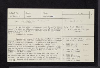 West Mains Of Ethie, NO64NE 8, Ordnance Survey index card, page number 1, Recto