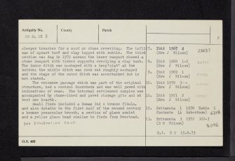 West Mains Of Ethie, NO64NE 8, Ordnance Survey index card, page number 2, Verso