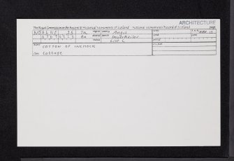 Cotton Of Inchock, Farm Cottage, NO64NE 35, Ordnance Survey index card, Recto