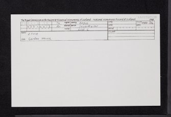 Ethie Castle, Garden House, NO64NE 39, Ordnance Survey index card, Recto