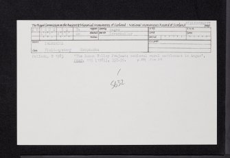 Ironshill, NO64NE 53, Ordnance Survey index card, Recto