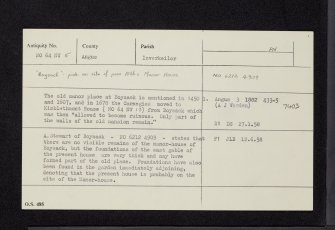 Boysack, NO64NW 5, Ordnance Survey index card, Recto