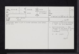 East Seton, NO64SE 7, Ordnance Survey index card, page number 1, Recto