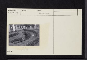Arbroath, Eastern Cemetery, NO64SW 17, Ordnance Survey index card, Recto