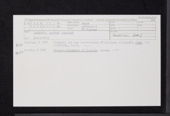 Arbroath, Eastern Cemetery, NO64SW 17, Ordnance Survey index card, Recto