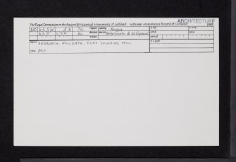 Arbroath, Millgate, Alma Works, NO64SW 56, Ordnance Survey index card, Recto