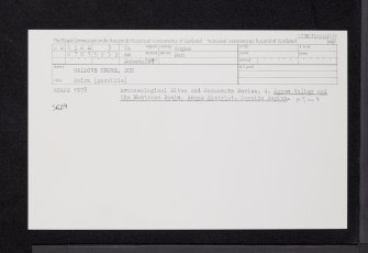 Gallows Knowe, NO65NE 3, Ordnance Survey index card, Recto