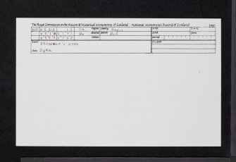 Dronner's Dyke, NO65NE 15, Ordnance Survey index card, Recto