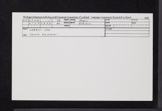 North Lodge, Kinnaird, NO65NW 11, Ordnance Survey index card, Recto