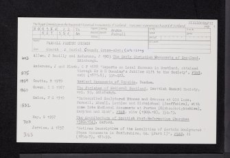 Farnell, Parish Church And Burial-Ground, NO65NW 23, Ordnance Survey index card, page number 1, Recto