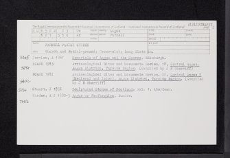 Farnell, Parish Church And Burial-Ground, NO65NW 23, Ordnance Survey index card, page number 2, Recto