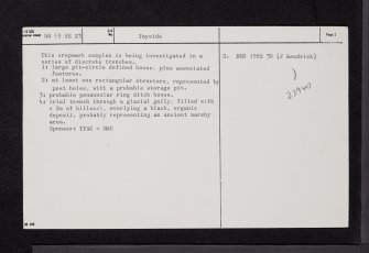 Ironshill, NO65SE 23, Ordnance Survey index card, page number 2, Verso