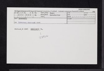 Ironshill, NO65SE 23, Ordnance Survey index card, Recto