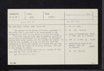 Fithie, NO65SW 5, Ordnance Survey index card, Recto