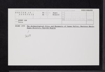 Wuddy Law, NO65SW 19, Ordnance Survey index card, Recto