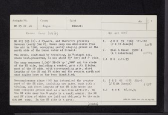 Kinnell, NO65SW 26, Ordnance Survey index card, page number 1, Recto