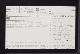 Balmakewan, NO66NE 5, Ordnance Survey index card, page number 1, Recto