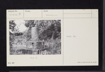 Marykirk, Market Cross, NO66NE 8, Ordnance Survey index card, Recto