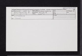 Luthermuir, The Chapel, NO66NE 33, Ordnance Survey index card, Recto