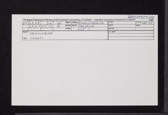 Sauchieburn, Chapel House, NO66NE 34, Ordnance Survey index card, Recto