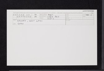 Gallery, West Gates, NO66NE 52, Ordnance Survey index card, Recto