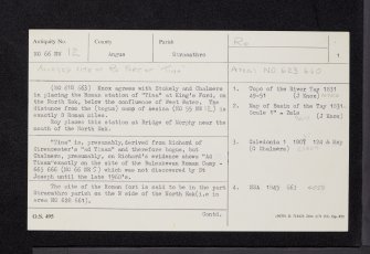 Capo, NO66NW 12, Ordnance Survey index card, page number 1, Recto